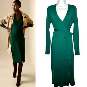Banana Republic Green Wrap Dress, Size XS, NWT